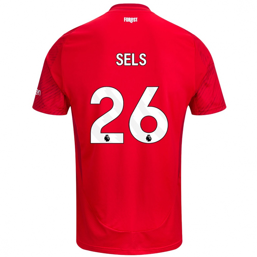 Women Football Matz Sels #26 Red White Home Jersey 2024/25 T-Shirt Za