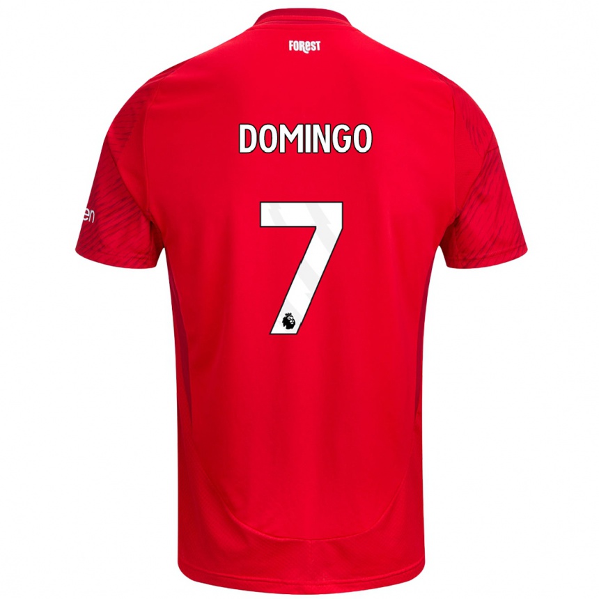 Women Football Sophie Domingo #7 Red White Home Jersey 2024/25 T-Shirt Za