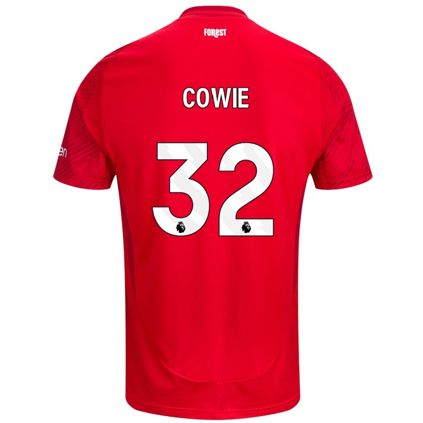 Women Football Abi Cowie #32 Red White Home Jersey 2024/25 T-Shirt Za