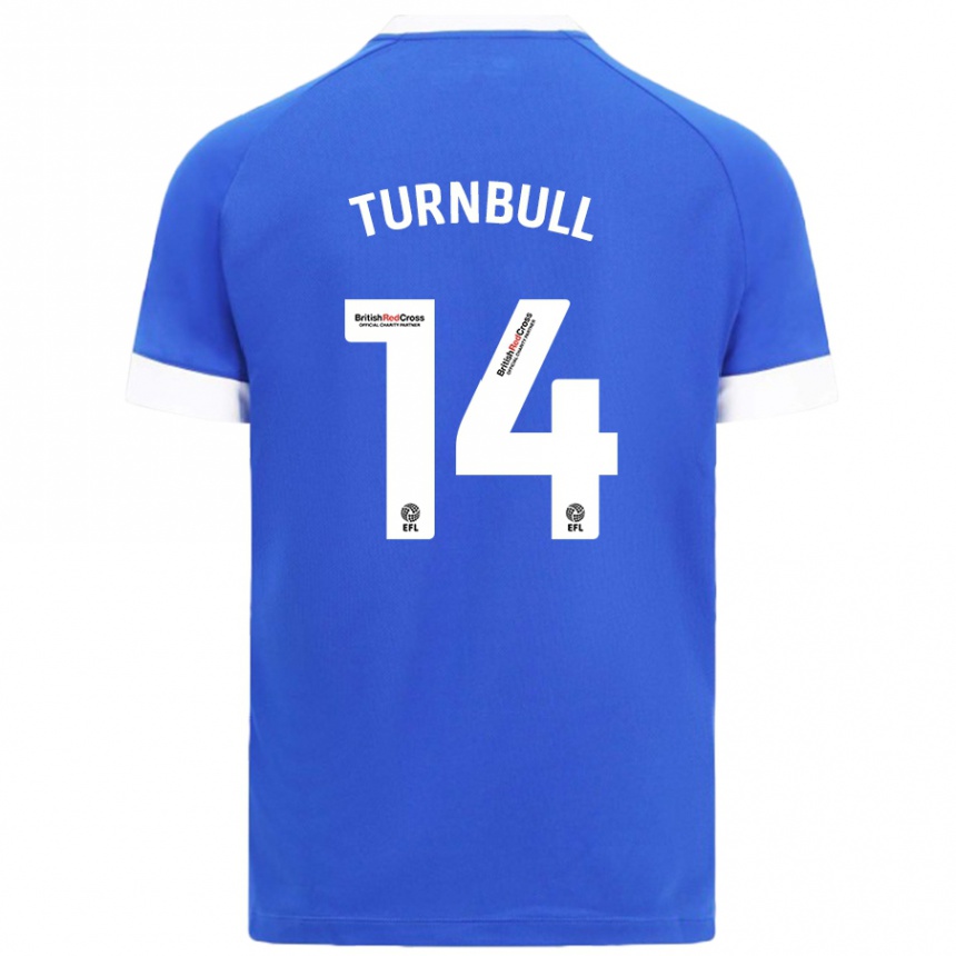 Women Football David Turnbull #14 Sky Blue Home Jersey 2024/25 T-Shirt Za