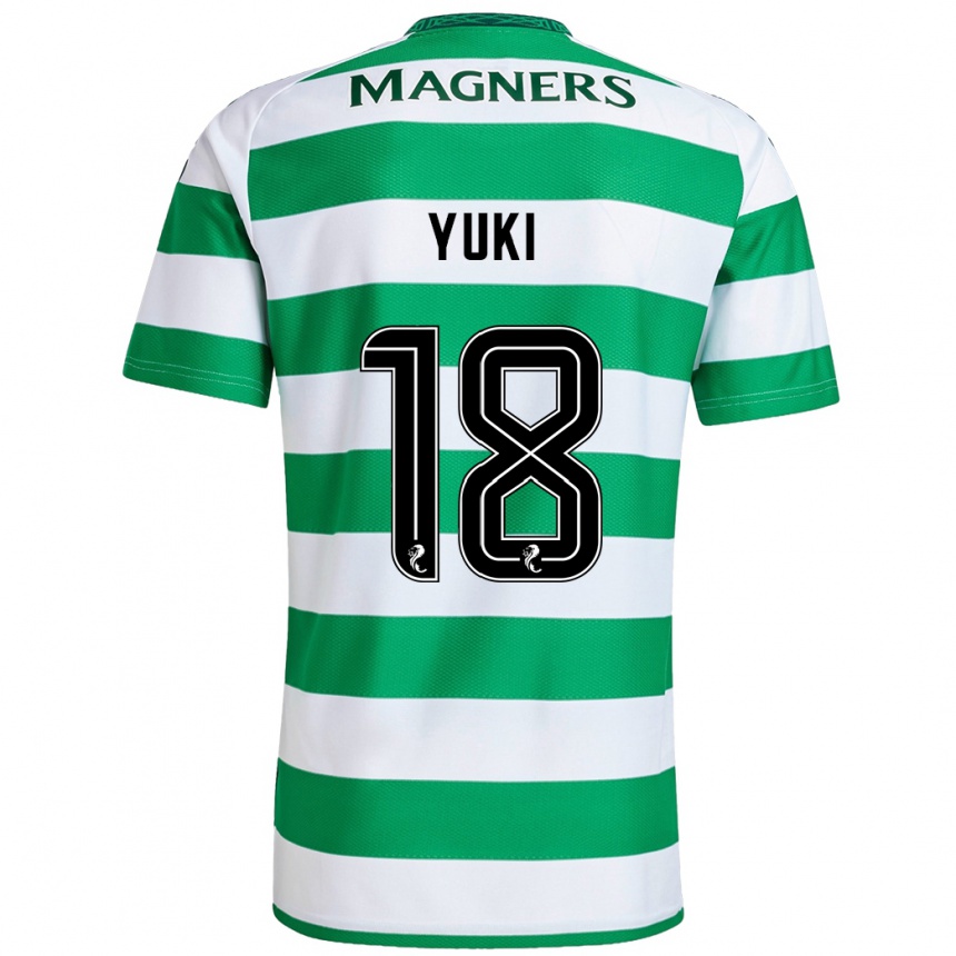 Women Football Yuki Kobayashi #18 Green White Home Jersey 2024/25 T-Shirt Za