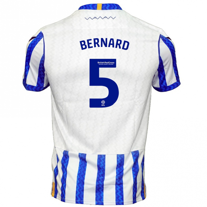 Women Football Di'shon Bernard #5 Blue White Home Jersey 2024/25 T-Shirt Za