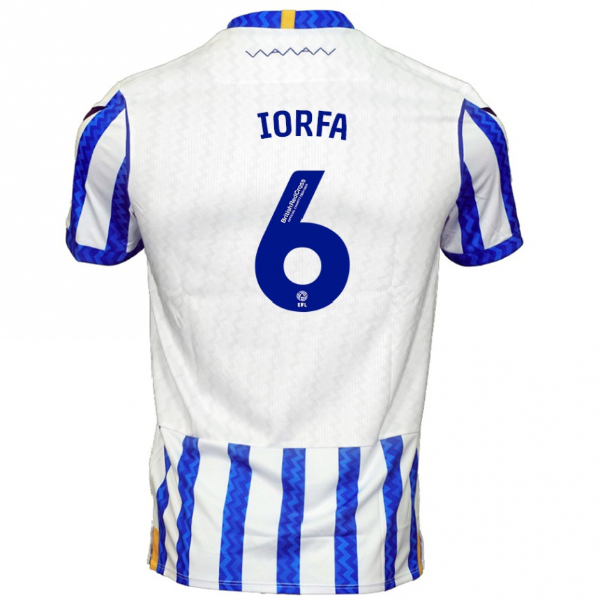 Women Football Dominic Iorfa #6 Blue White Home Jersey 2024/25 T-Shirt Za