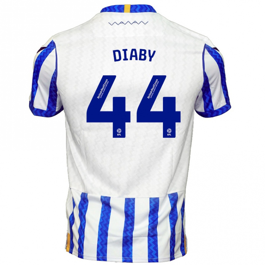 Women Football Momo Diaby #44 Blue White Home Jersey 2024/25 T-Shirt Za