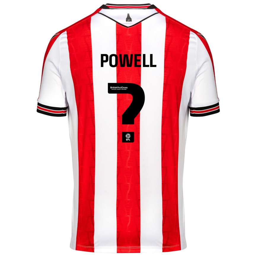 Women Football Owen Powell #0 Red White Home Jersey 2024/25 T-Shirt Za