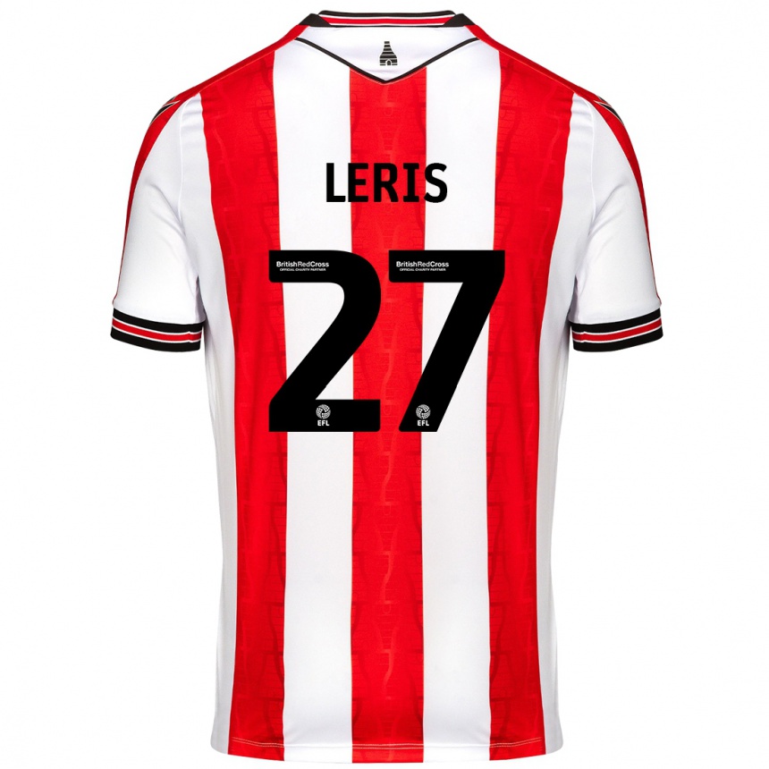 Women Football Mehdi Léris #27 Red White Home Jersey 2024/25 T-Shirt Za