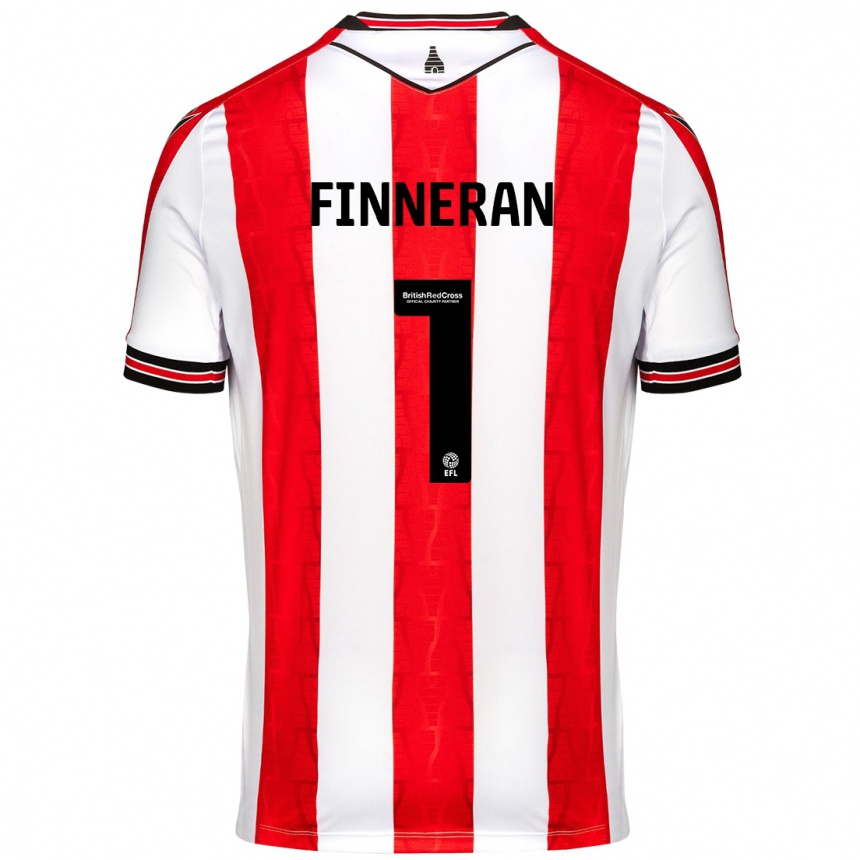 Women Football Ellie Finneran #1 Red White Home Jersey 2024/25 T-Shirt Za