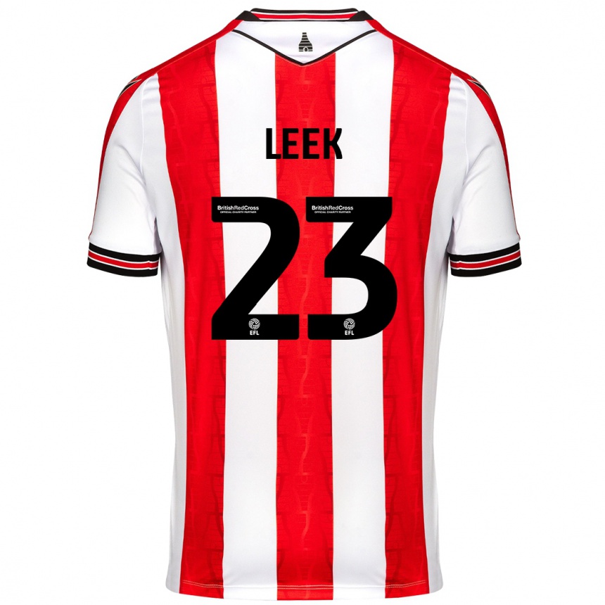 Women Football Ellie Leek #23 Red White Home Jersey 2024/25 T-Shirt Za