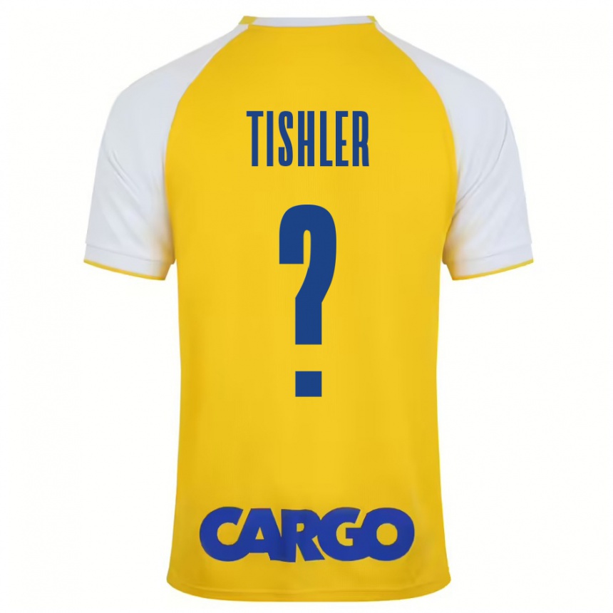 Women Football Daniel Tishler #0 Yellow White Home Jersey 2024/25 T-Shirt Za