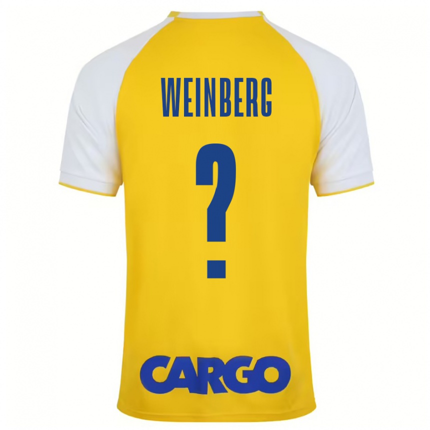 Women Football Idan Weinberg #0 Yellow White Home Jersey 2024/25 T-Shirt Za