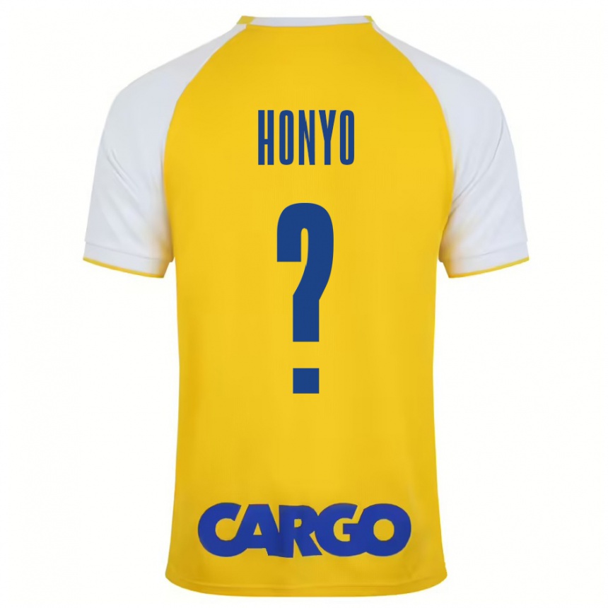 Women Football Yoav Honyo #0 Yellow White Home Jersey 2024/25 T-Shirt Za