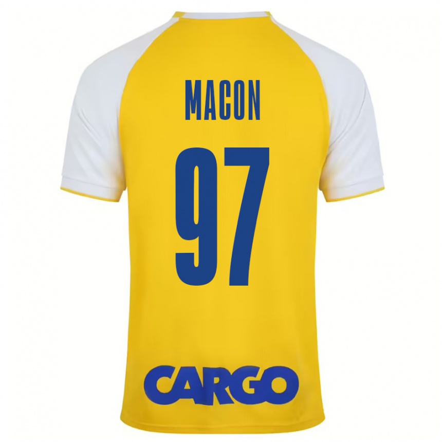 Women Football Yvann Maçon #97 Yellow White Home Jersey 2024/25 T-Shirt Za