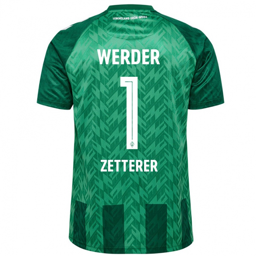 Women Football Michael Zetterer #1 Green Home Jersey 2024/25 T-Shirt Za