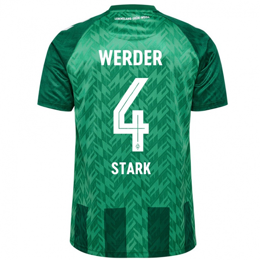 Women Football Niklas Stark #4 Green Home Jersey 2024/25 T-Shirt Za