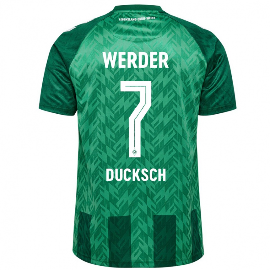 Women Football Marvin Ducksch #7 Green Home Jersey 2024/25 T-Shirt Za