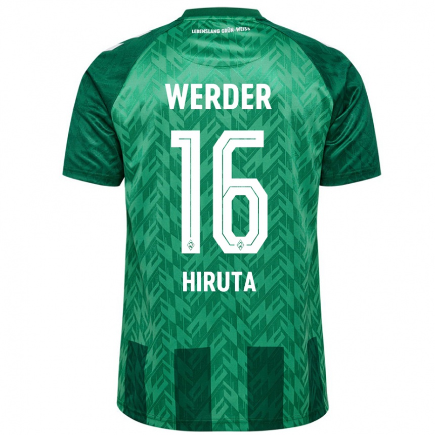 Women Football Ikumi Hiruta #16 Green Home Jersey 2024/25 T-Shirt Za