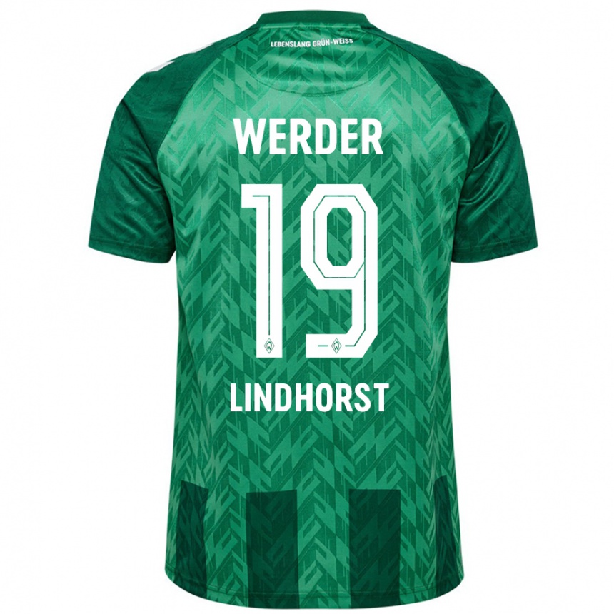 Women Football Jerrit Lindhorst #19 Green Home Jersey 2024/25 T-Shirt Za