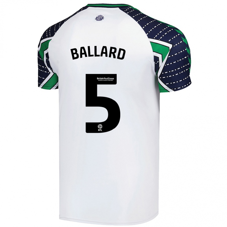 Women Football Daniel Ballard #5 White Away Jersey 2024/25 T-Shirt Za