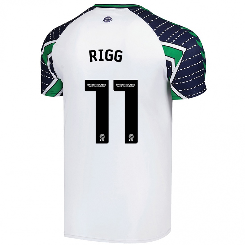 Women Football Chris Rigg #11 White Away Jersey 2024/25 T-Shirt Za