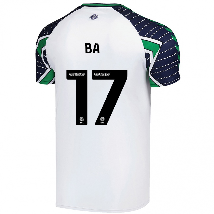 Women Football Abdoullah Ba #17 White Away Jersey 2024/25 T-Shirt Za