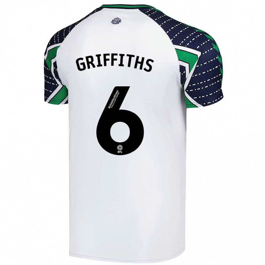 Women Football Louise Griffiths #6 White Away Jersey 2024/25 T-Shirt Za