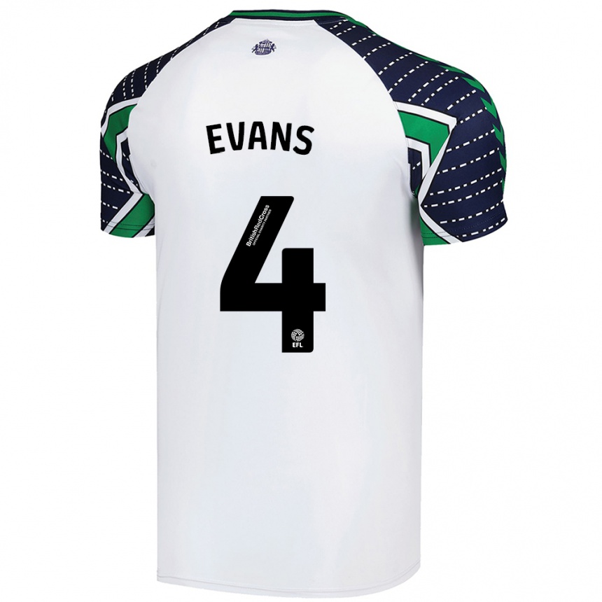 Women Football Corry Evans #4 White Away Jersey 2024/25 T-Shirt Za