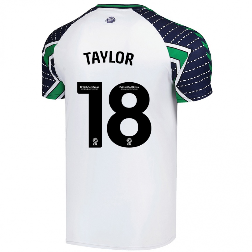 Women Football Ellis Taylor #18 White Away Jersey 2024/25 T-Shirt Za