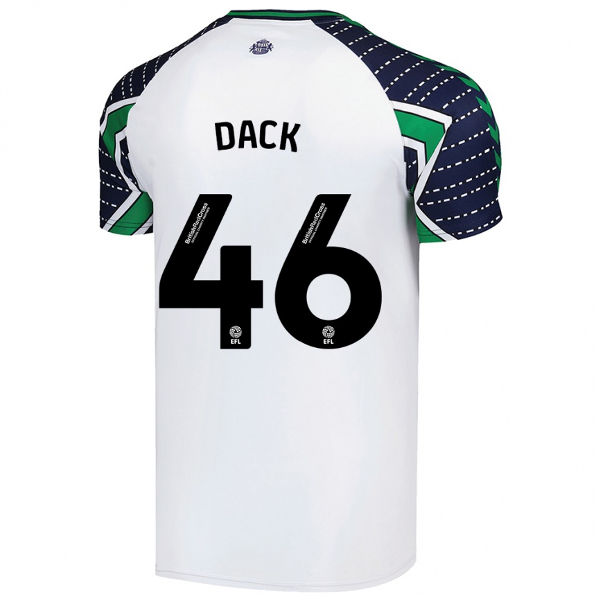 Women Football Bradley Dack #46 White Away Jersey 2024/25 T-Shirt Za