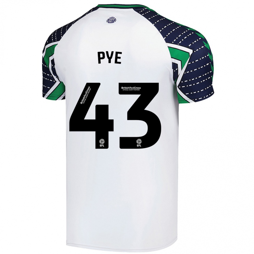 Women Football Connor Pye #43 White Away Jersey 2024/25 T-Shirt Za