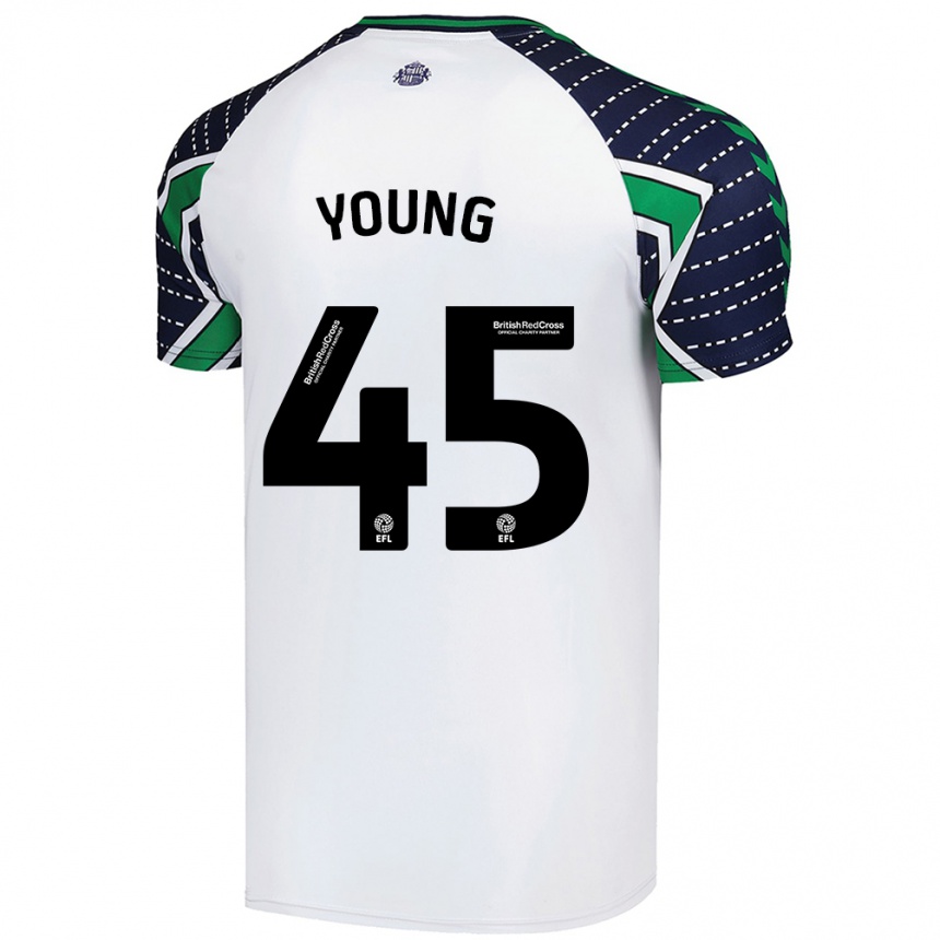 Women Football Matthew Young #45 White Away Jersey 2024/25 T-Shirt Za