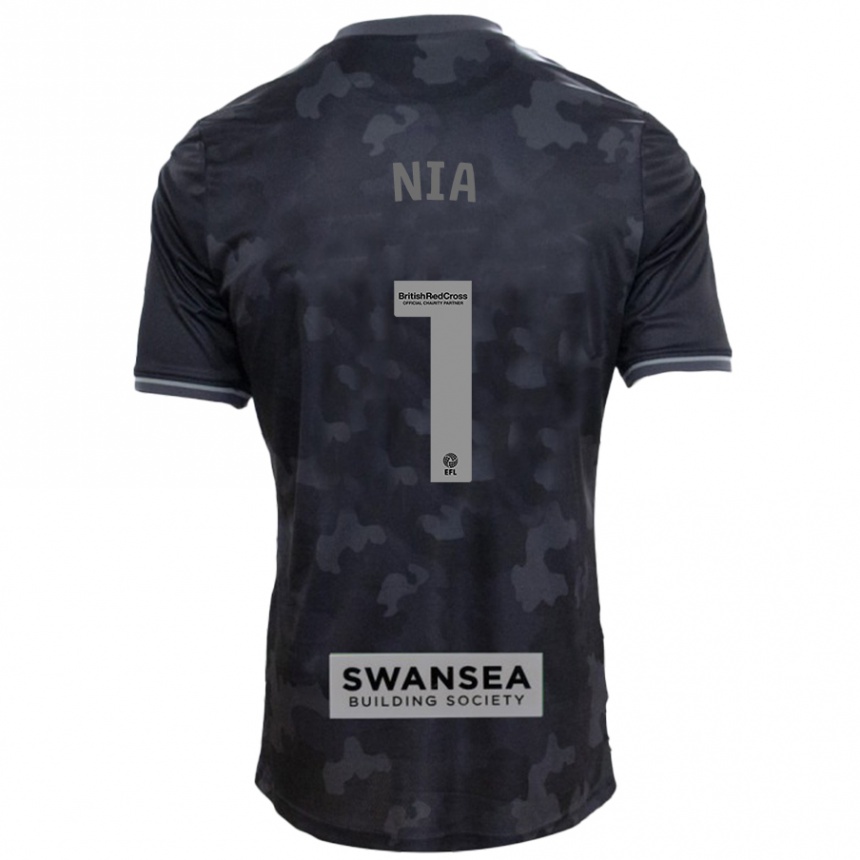 Women Football Ffion Rees Nia #1 Black Away Jersey 2024/25 T-Shirt Za