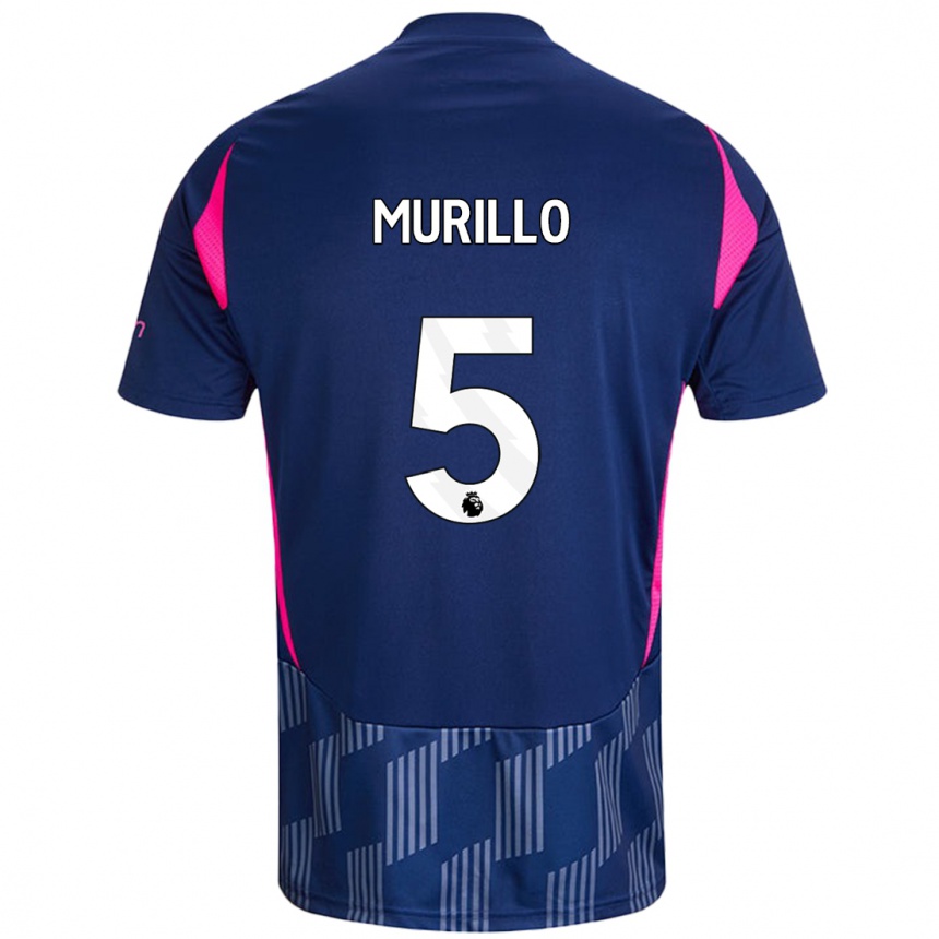 Women Football Murillo #5 Royal Blue Pink Away Jersey 2024/25 T-Shirt Za