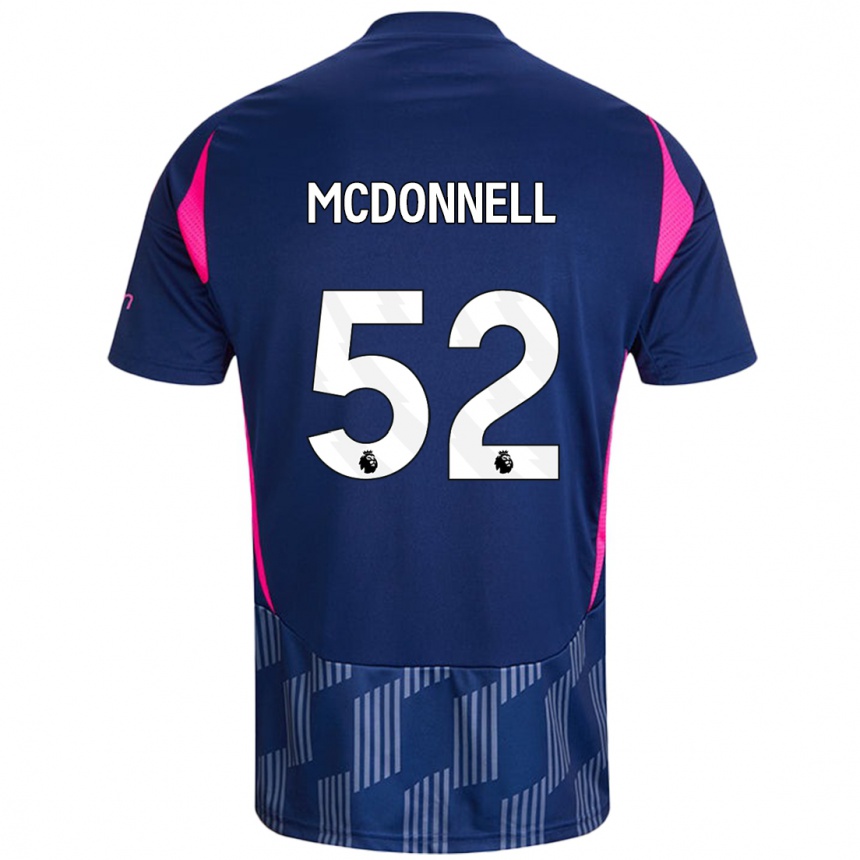 Women Football Jamie Mcdonnell #52 Royal Blue Pink Away Jersey 2024/25 T-Shirt Za