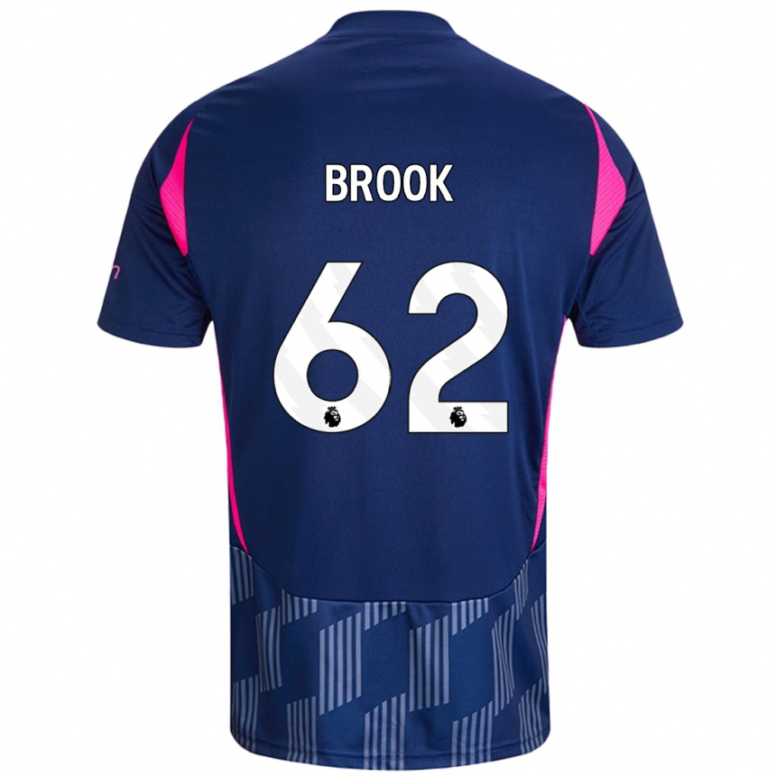 Women Football Will Brook #62 Royal Blue Pink Away Jersey 2024/25 T-Shirt Za