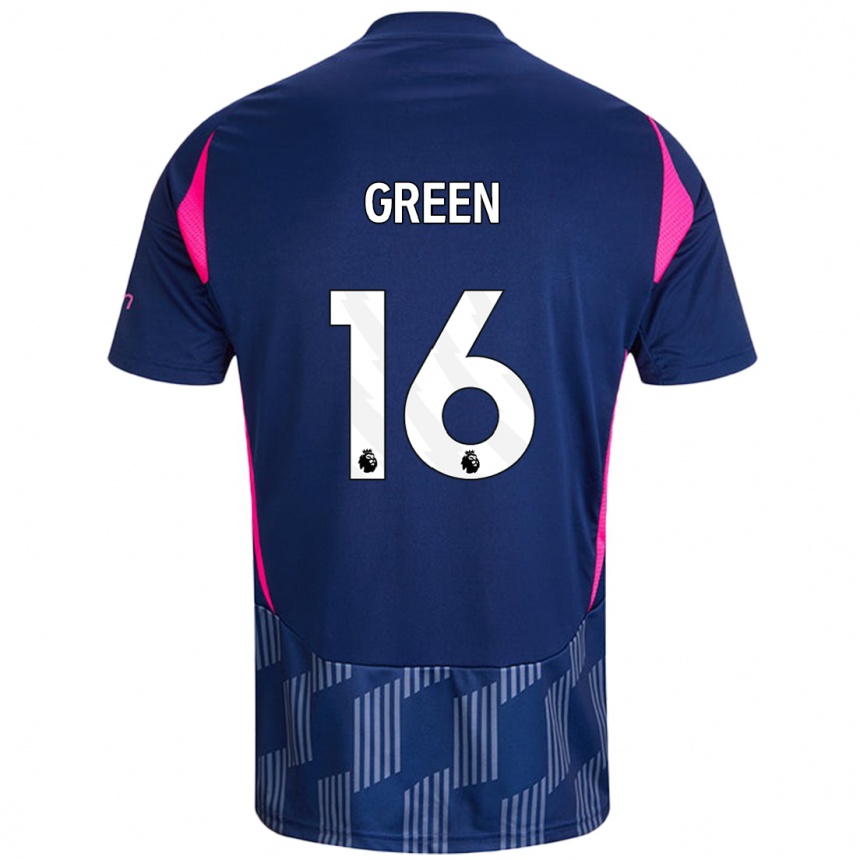 Women Football Mollie Green #16 Royal Blue Pink Away Jersey 2024/25 T-Shirt Za