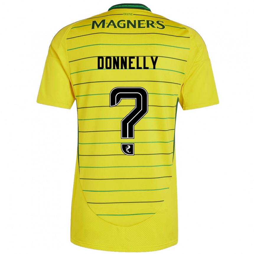 Women Football Jacob Donnelly #0 Yellow Away Jersey 2024/25 T-Shirt Za