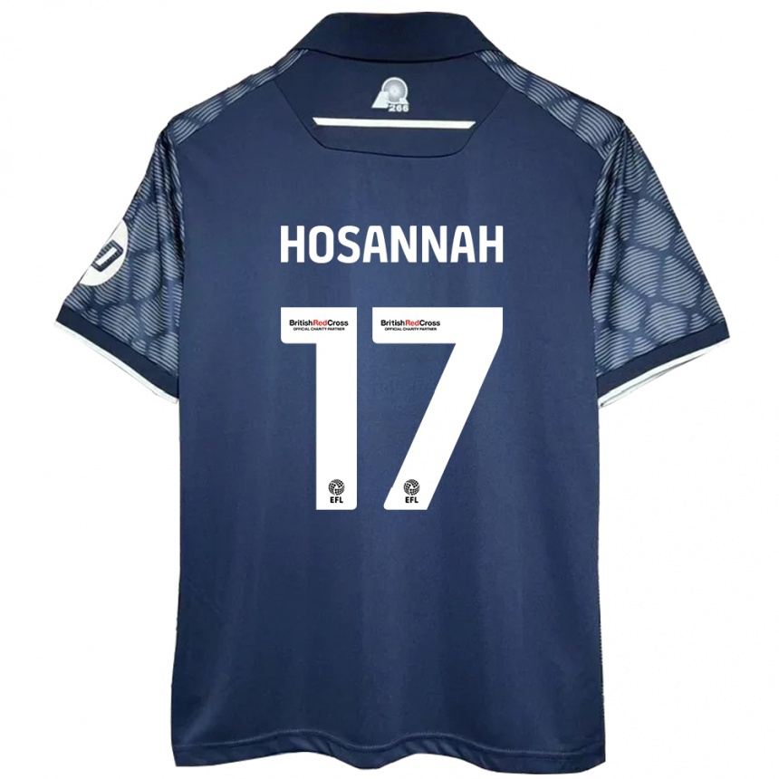 Women Football Bryce Hosannah #17 Black Away Jersey 2024/25 T-Shirt Za