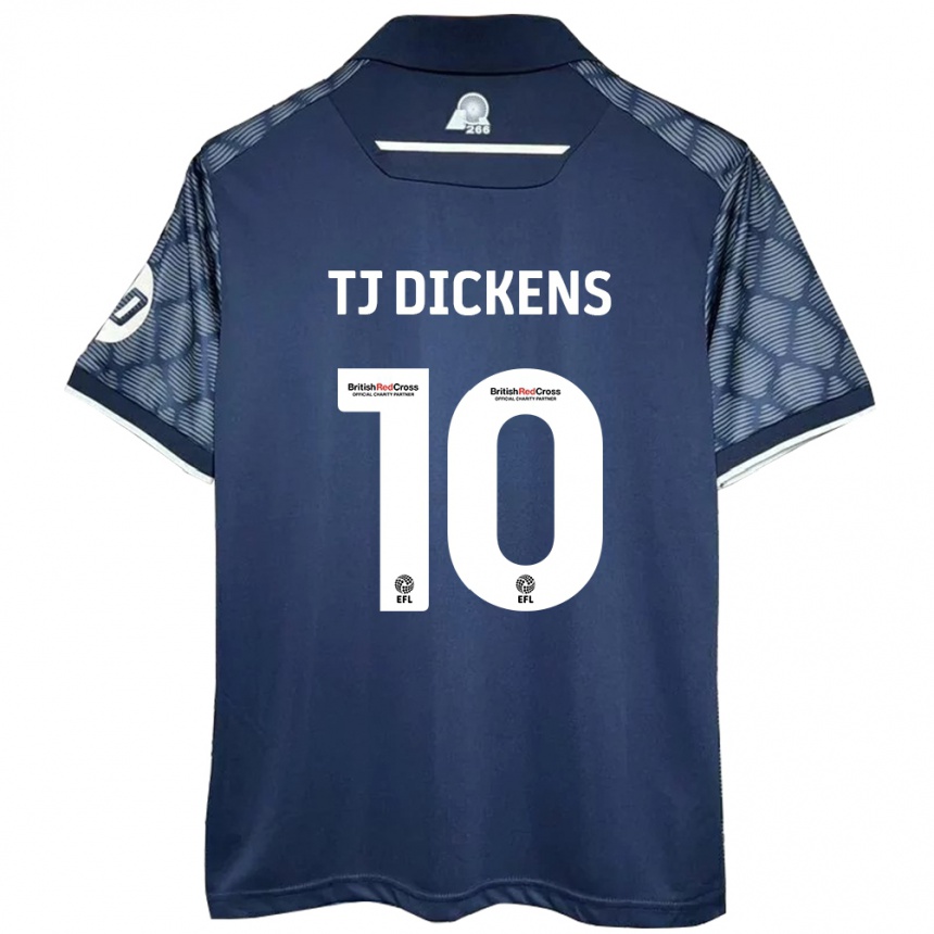 Women Football Tonicha Tj Dickens #10 Black Away Jersey 2024/25 T-Shirt Za