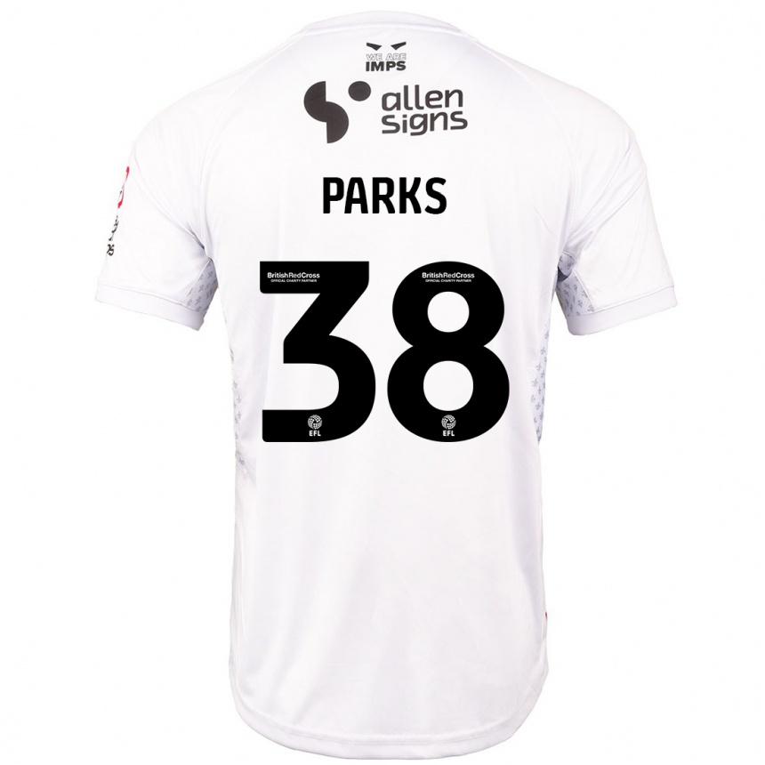 Women Football Charlie Parks #38 Red White Away Jersey 2024/25 T-Shirt Za