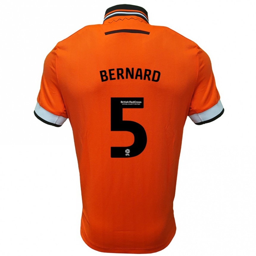 Women Football Di'shon Bernard #5 Orange White Away Jersey 2024/25 T-Shirt Za