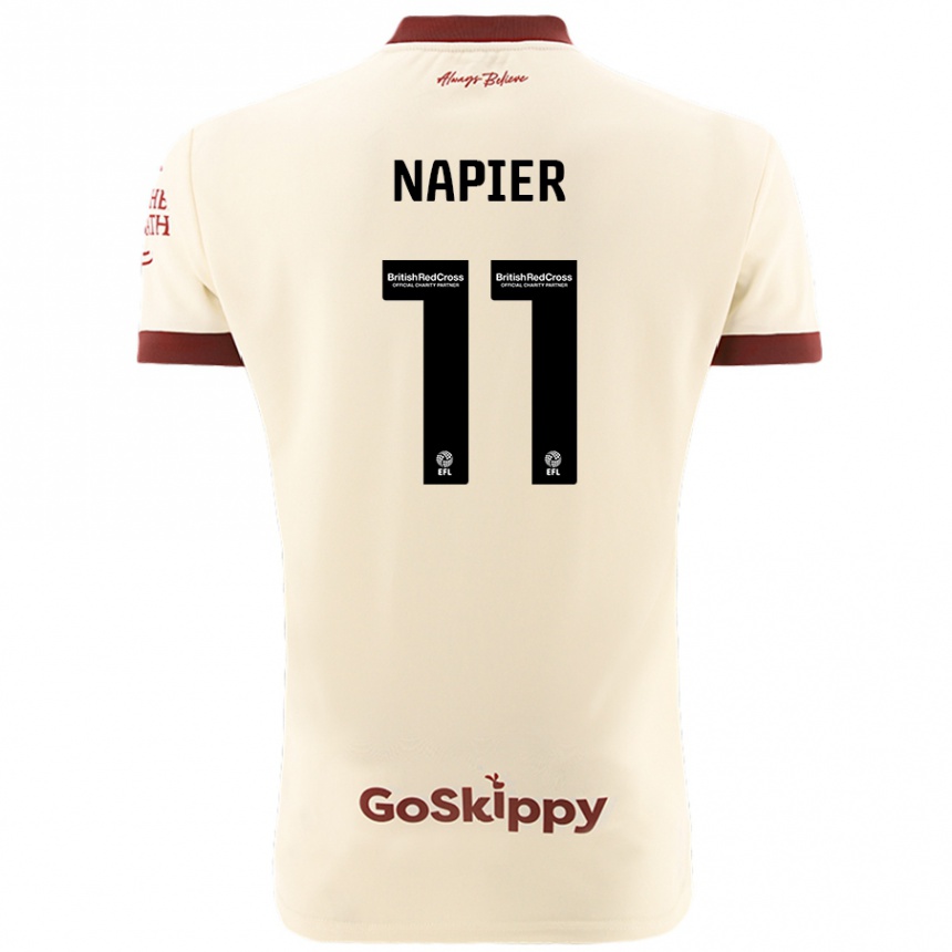 Women Football Jamie-Lee Napier #11 Cream White Away Jersey 2024/25 T-Shirt Za