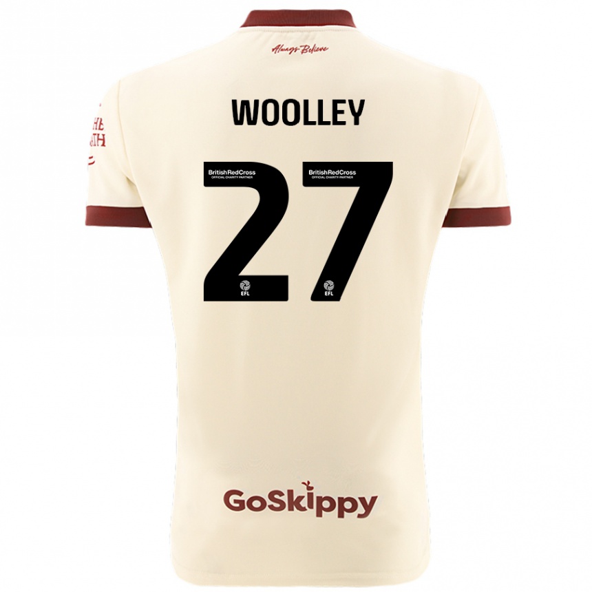 Women Football Jesse Woolley #27 Cream White Away Jersey 2024/25 T-Shirt Za