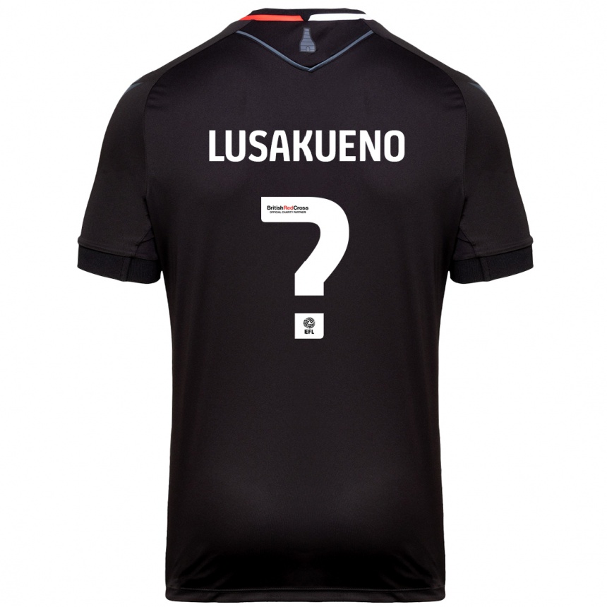 Women Football Matty Lusakueno #0 Black Away Jersey 2024/25 T-Shirt Za