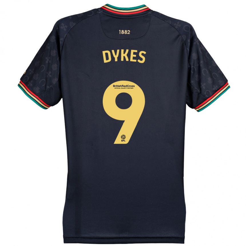 Women Football Lyndon Dykes #9 Dark Navy Blue Away Jersey 2024/25 T-Shirt Za