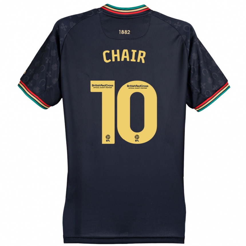 Women Football Ilias Chair #10 Dark Navy Blue Away Jersey 2024/25 T-Shirt Za