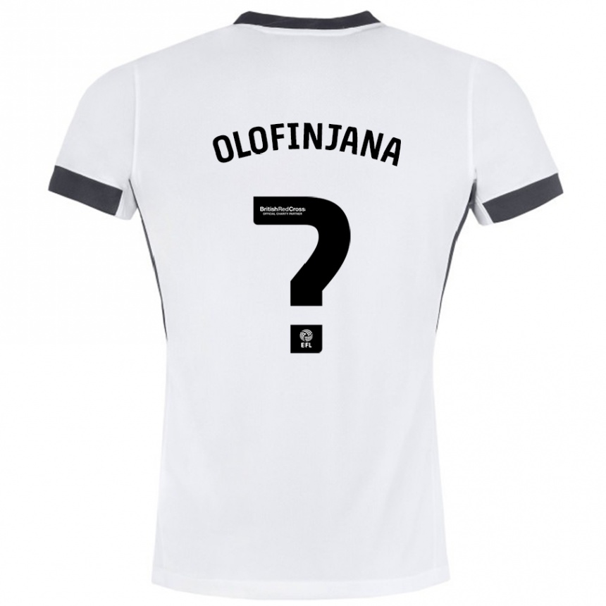 Women Football Femi Olofinjana #0 White Black Away Jersey 2024/25 T-Shirt Za