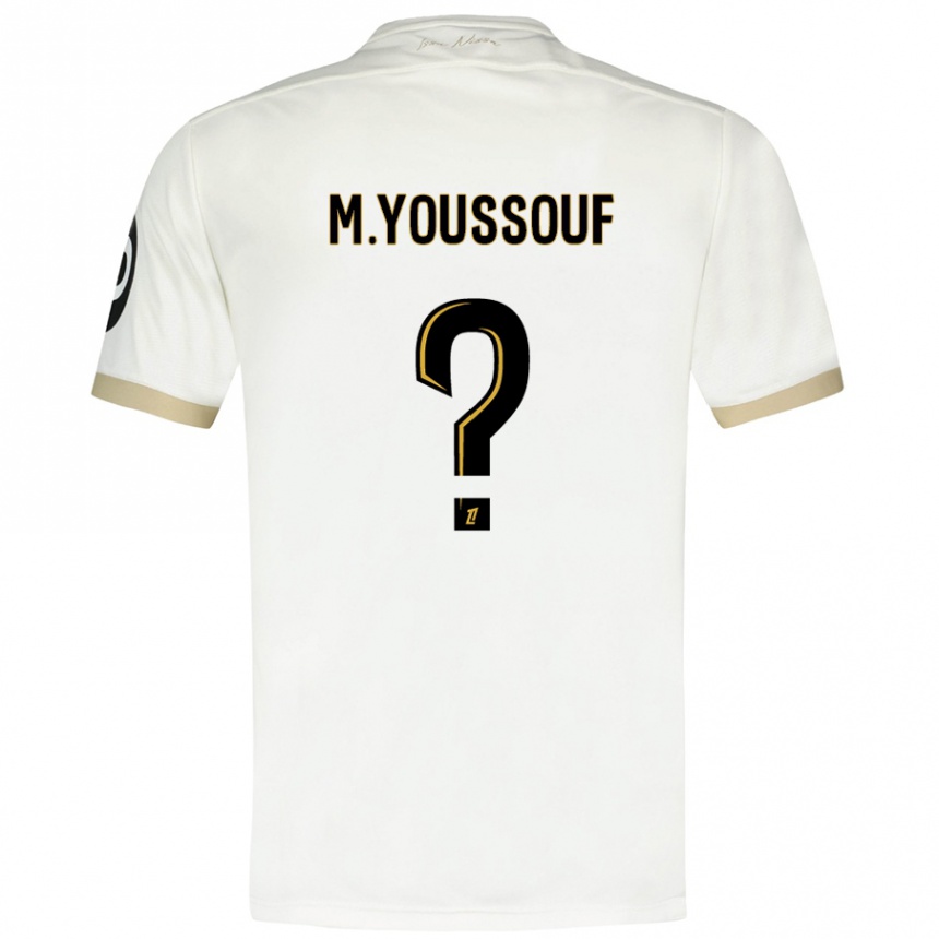 Women Football Mousslim Youssouf #0 White Gold Away Jersey 2024/25 T-Shirt Za