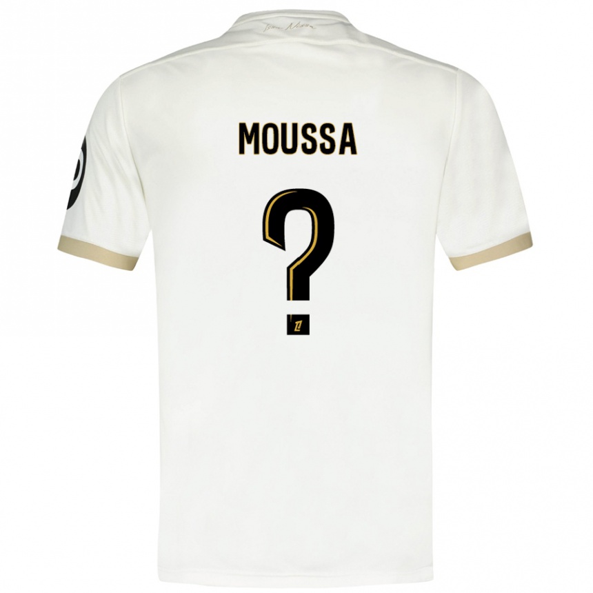 Women Football Mounir Moussa #0 White Gold Away Jersey 2024/25 T-Shirt Za