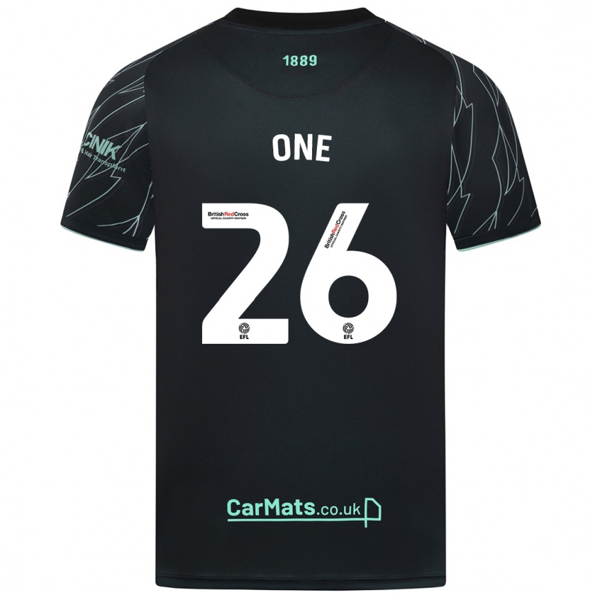 Women Football Ryan Oné #26 Black Green Away Jersey 2024/25 T-Shirt Za